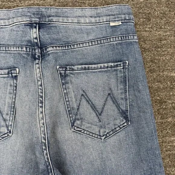 Mother Denim The Tab Roller Skimp Jeans Women 30 Blue Wide Leg From Out Of Town - Picture 12 of 12